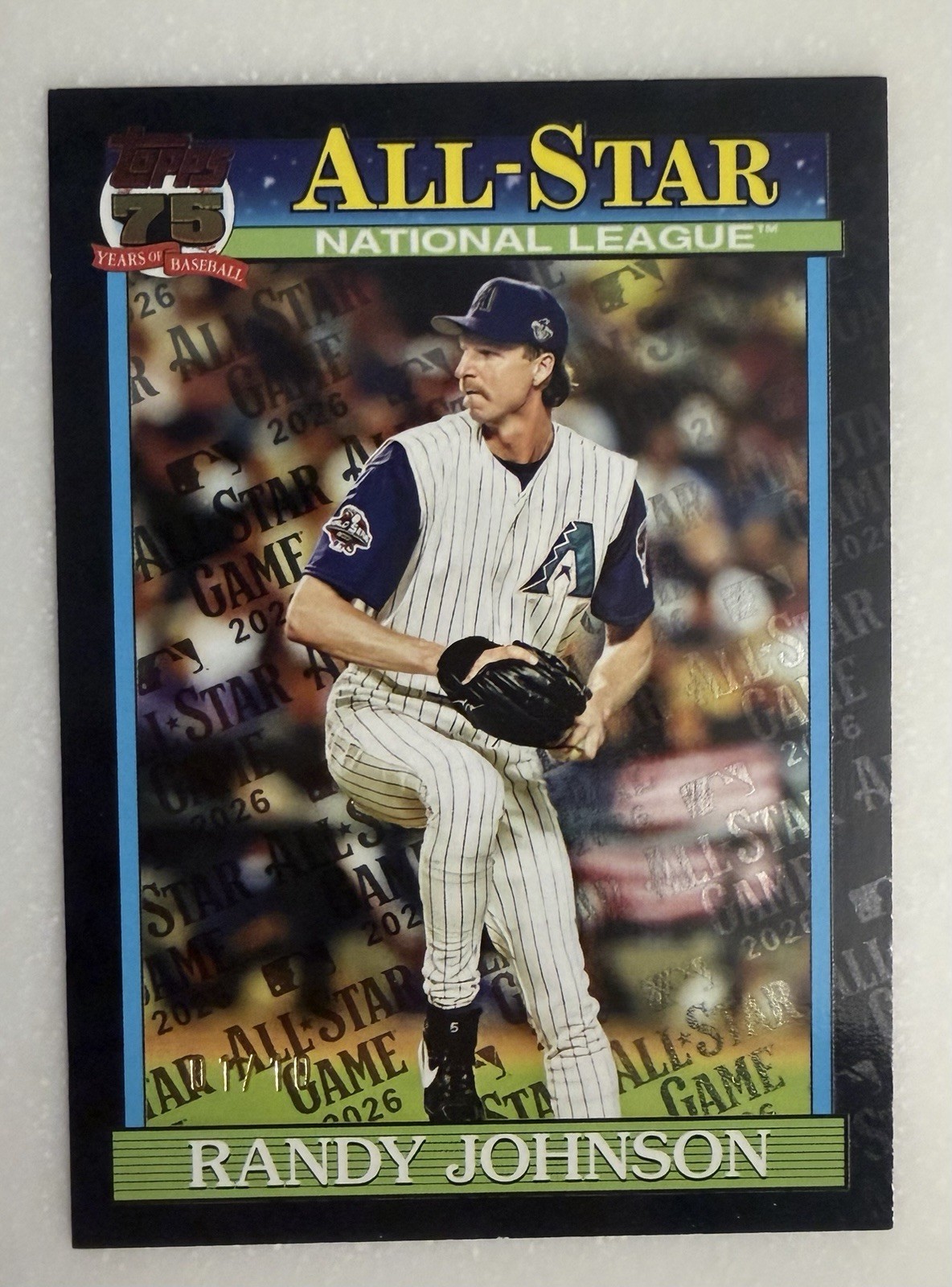 2026 Topps Series 2 Randy Johnson 1991 All-Star Throwback Black #01/10 #91AS-20