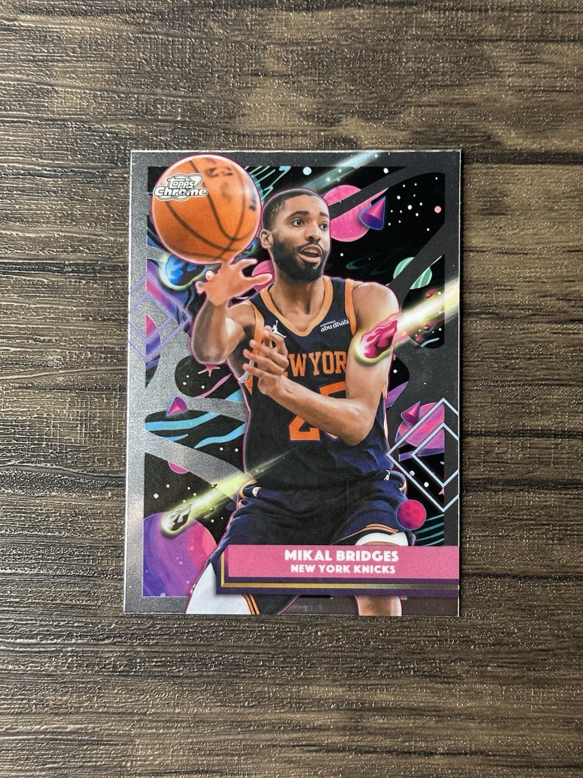 2025-26 Topps Cosmic Chrome – Mikal Bridges #80 New York Knicks