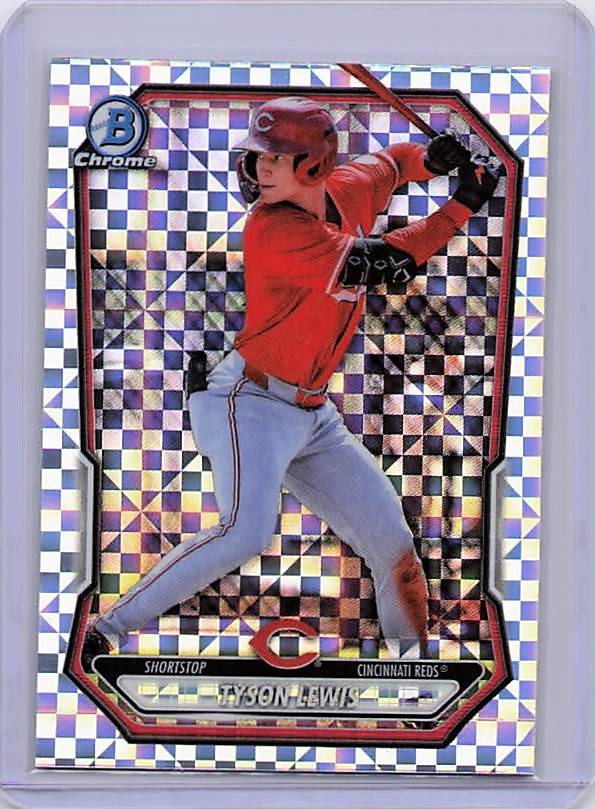 2026 Bowman #BCP-5 Tyson Lewis Chrome Prospects X-Fractor Cincinnati Reds