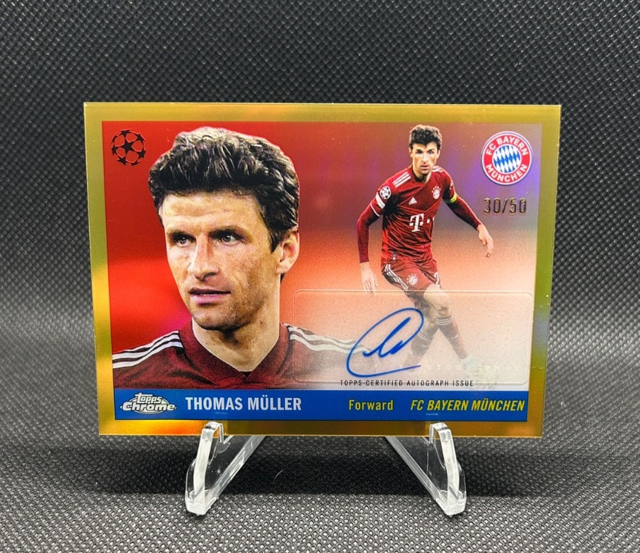 2025-26 Topps UCC Thomas Mueller 1955 Auto #55-TM Gold /50 Bayern Munich Germany