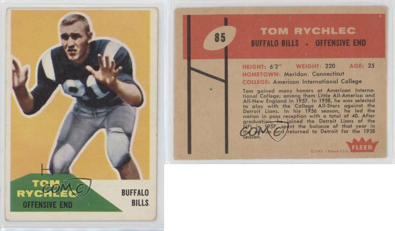 1960 Fleer Tom Rychlec #85 Rookie RC sq1