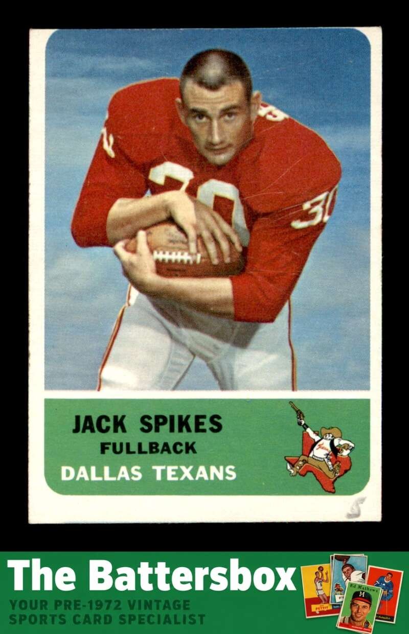 1962 Fleer #23 Jack Spikes VG X3749653