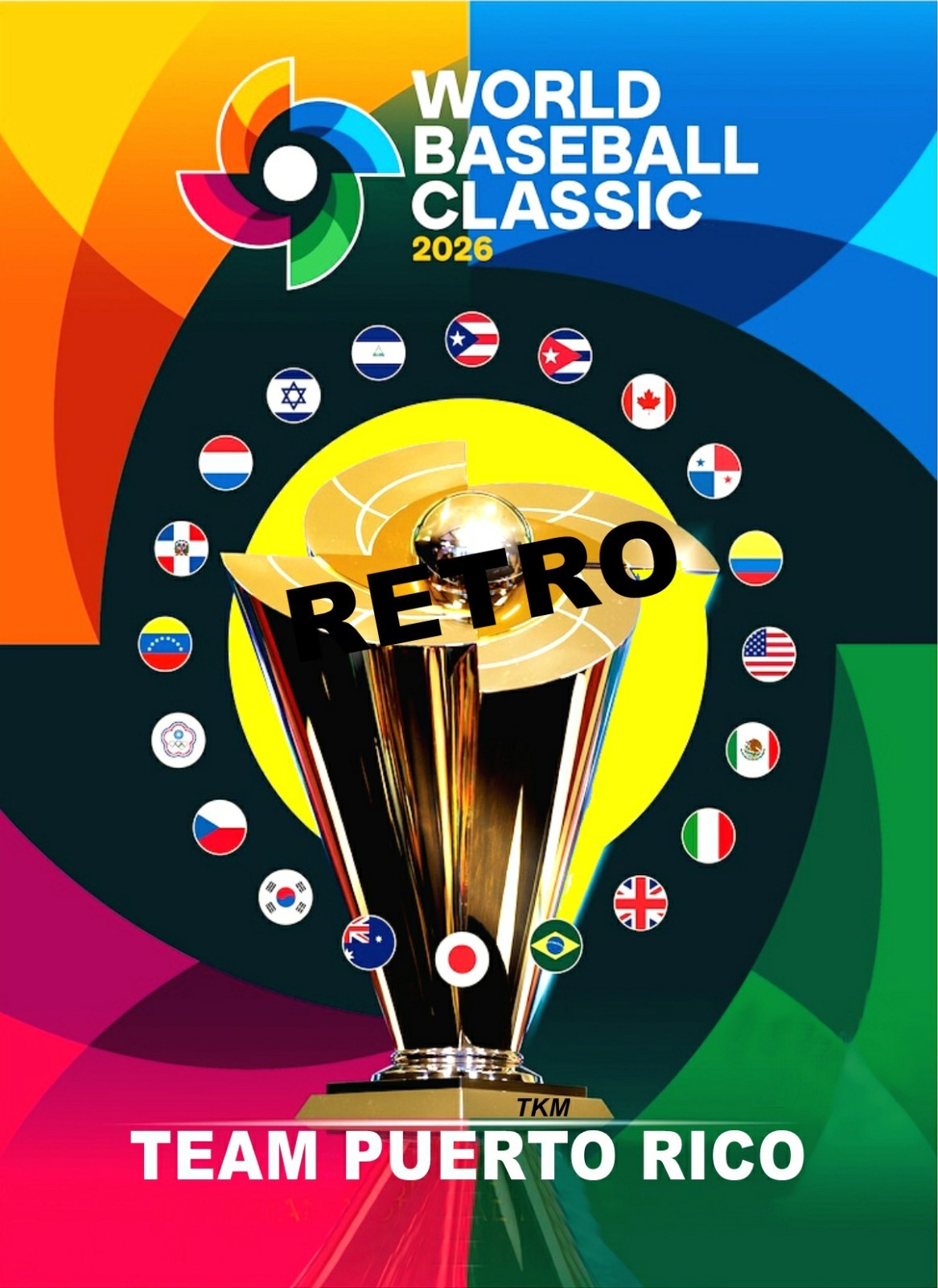 CARLOS CORTES WORLD BASEBALL CLASSIC 2026 HERITAGE STYLE ART CARD