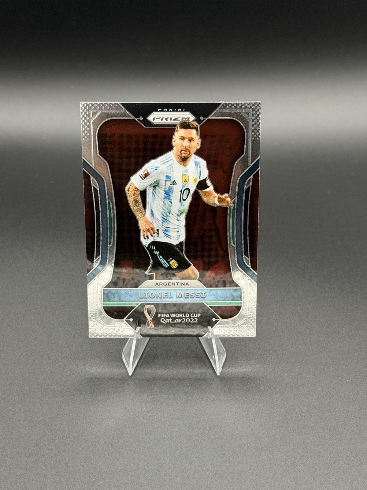 2022 FIFA World Cup Qatar Panini Prizm Lionel Messi Argentina Base #7