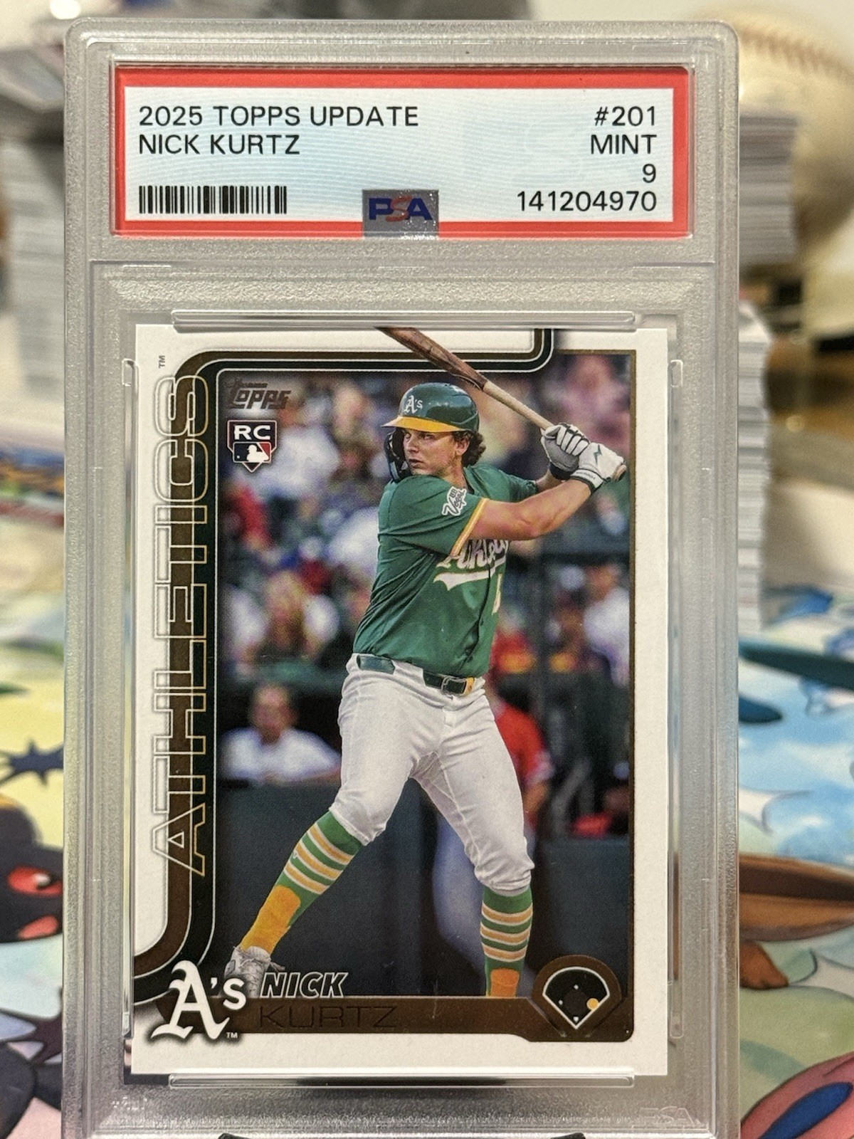 NICK KURTZ ROOKIE CARD #201 ROOKIE OF THE YEAR 2025 TOPPS UPDATE PSA 9 MINT QTY