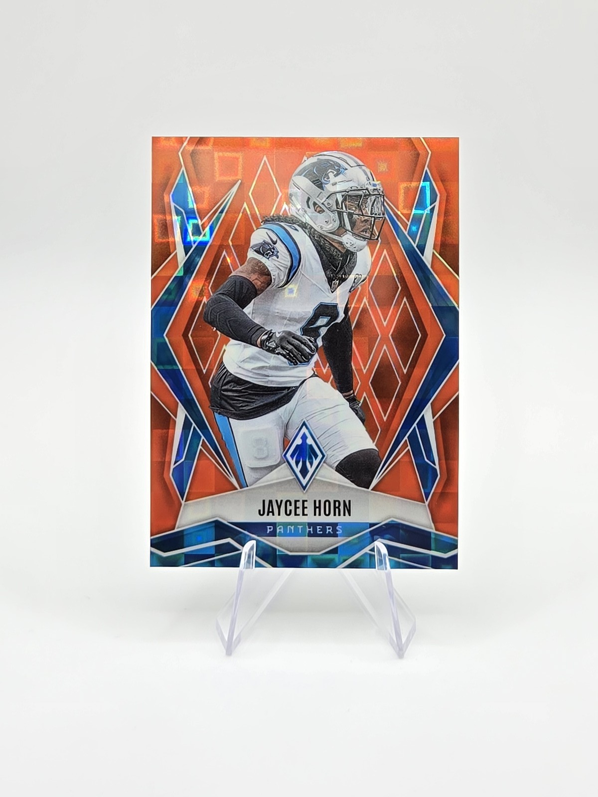 Jaycee Horn 2025 Panini Phoenix Orange Pandora Prizm SP #/189 #106