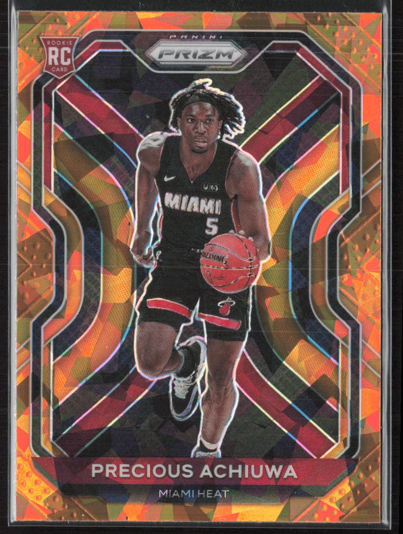 2020-21 Panini Prizm #294 Precious Achiuwa Orange Ice Prizms Miami Heat (JB)