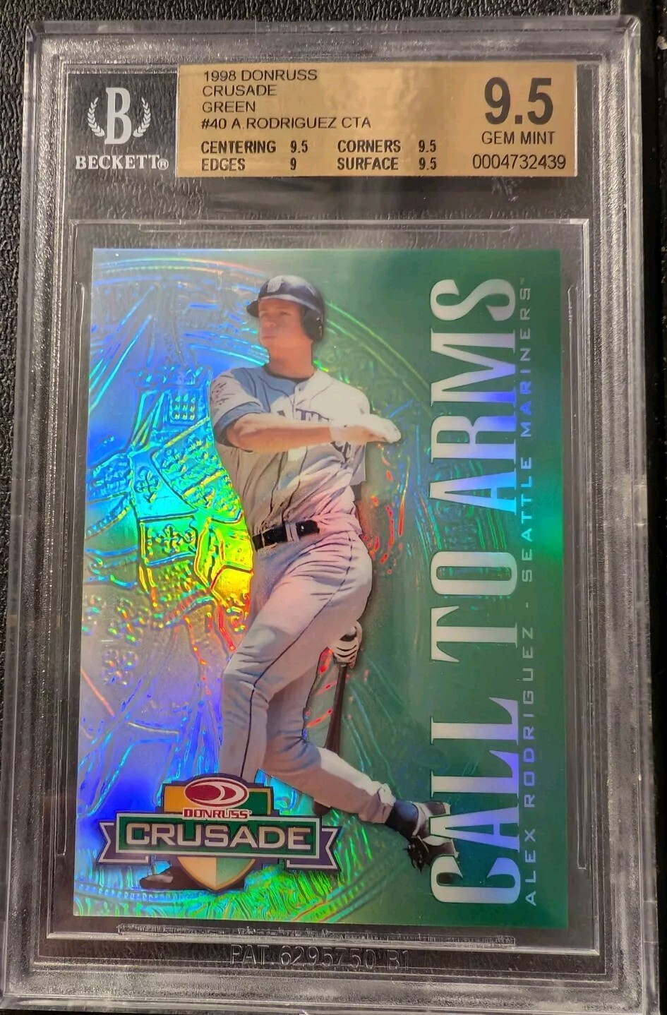 1998 Donruss Crusade Green #40 Alex Rodriguez BGS 9.5 POP 4 None Higher /250