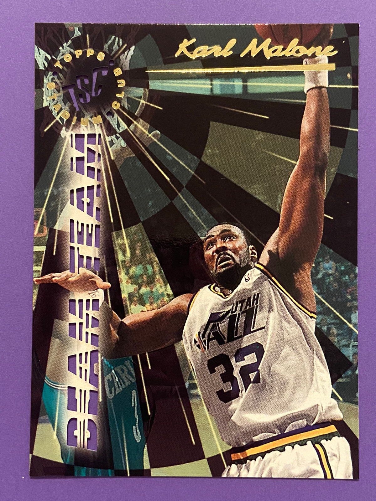 KARL MALONE 1995-96 Topps Stadium Club BEAM TEAM #BT8 DIE-CUT INSERT CARD Jazz