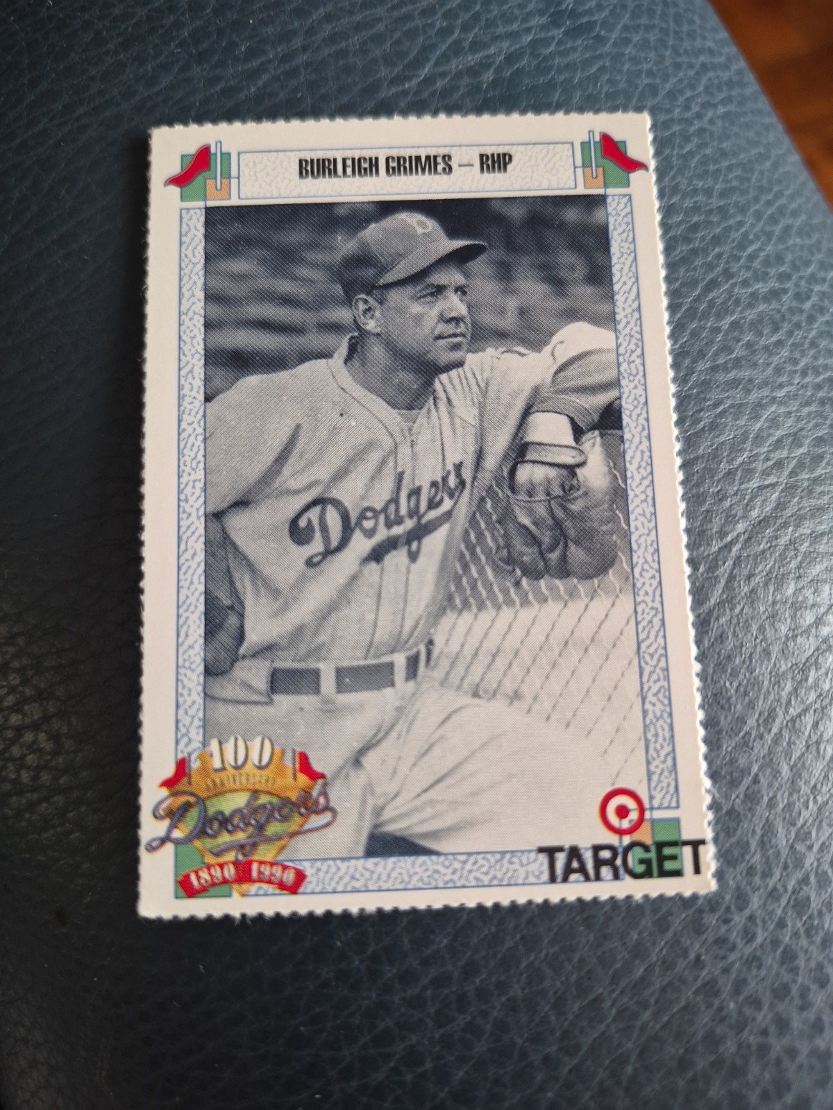 BURLEIGH GRIMES 1990 TARGET DODGERS 100TH ANNIVERSARY CARD 2X3 #301 FREE SHIP