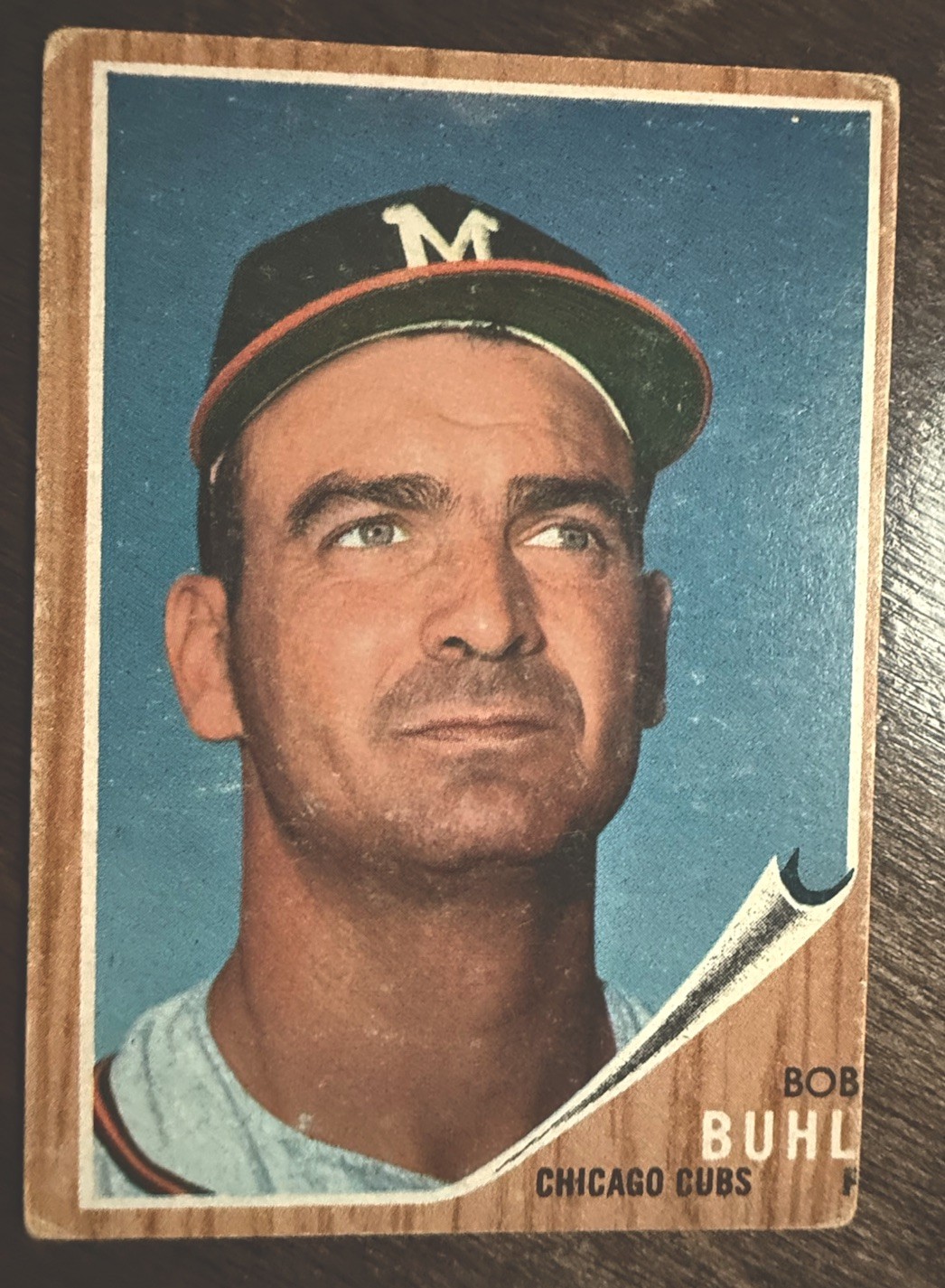1962 Topps #458 Bob Buhl EX/VG Cubs No Logo on Cap Vintage