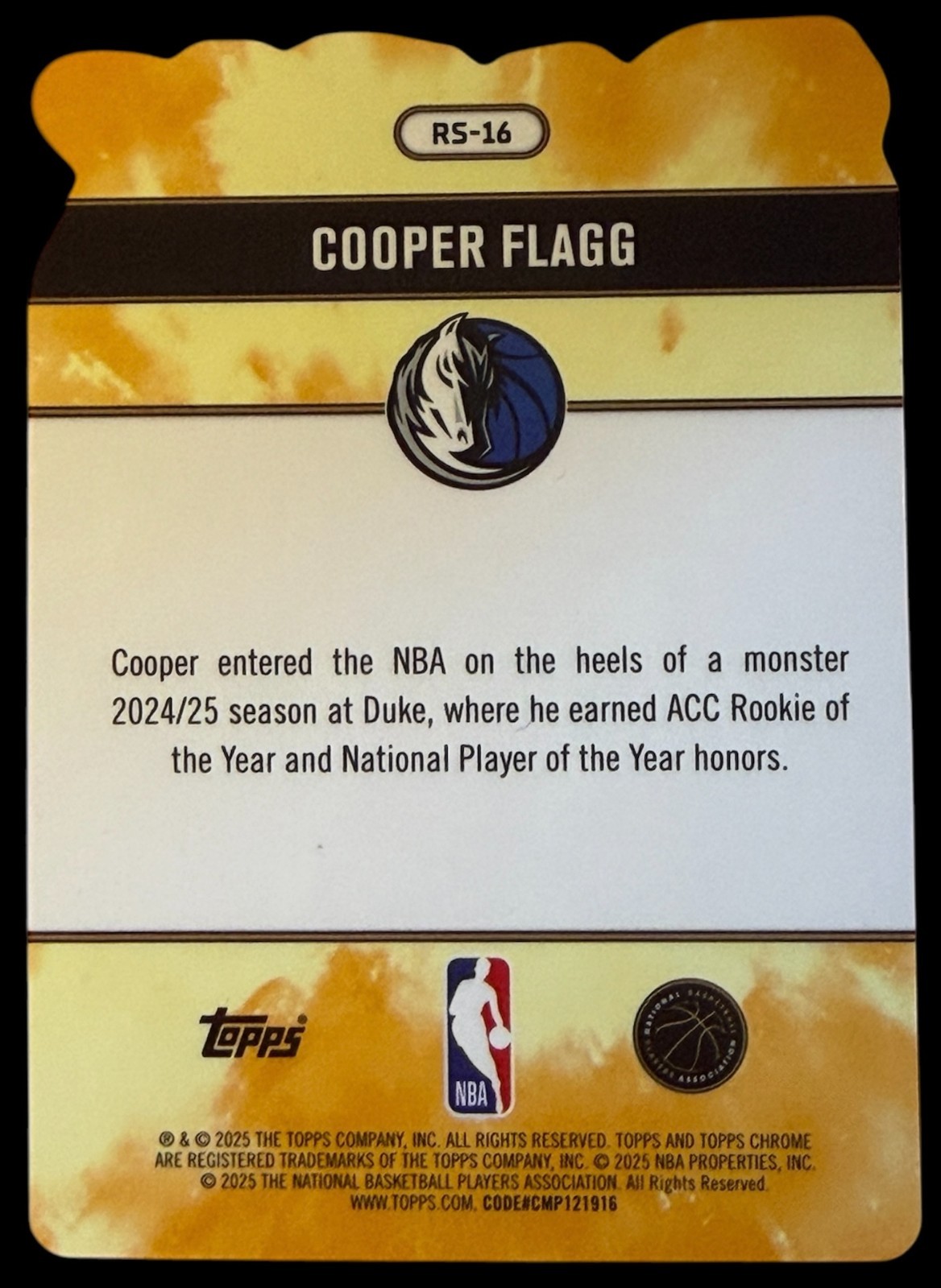 2025-26 Topps Chrome Cooper Flagg Rock Stars Chase Pack! SSP #RS-16 Case Hit