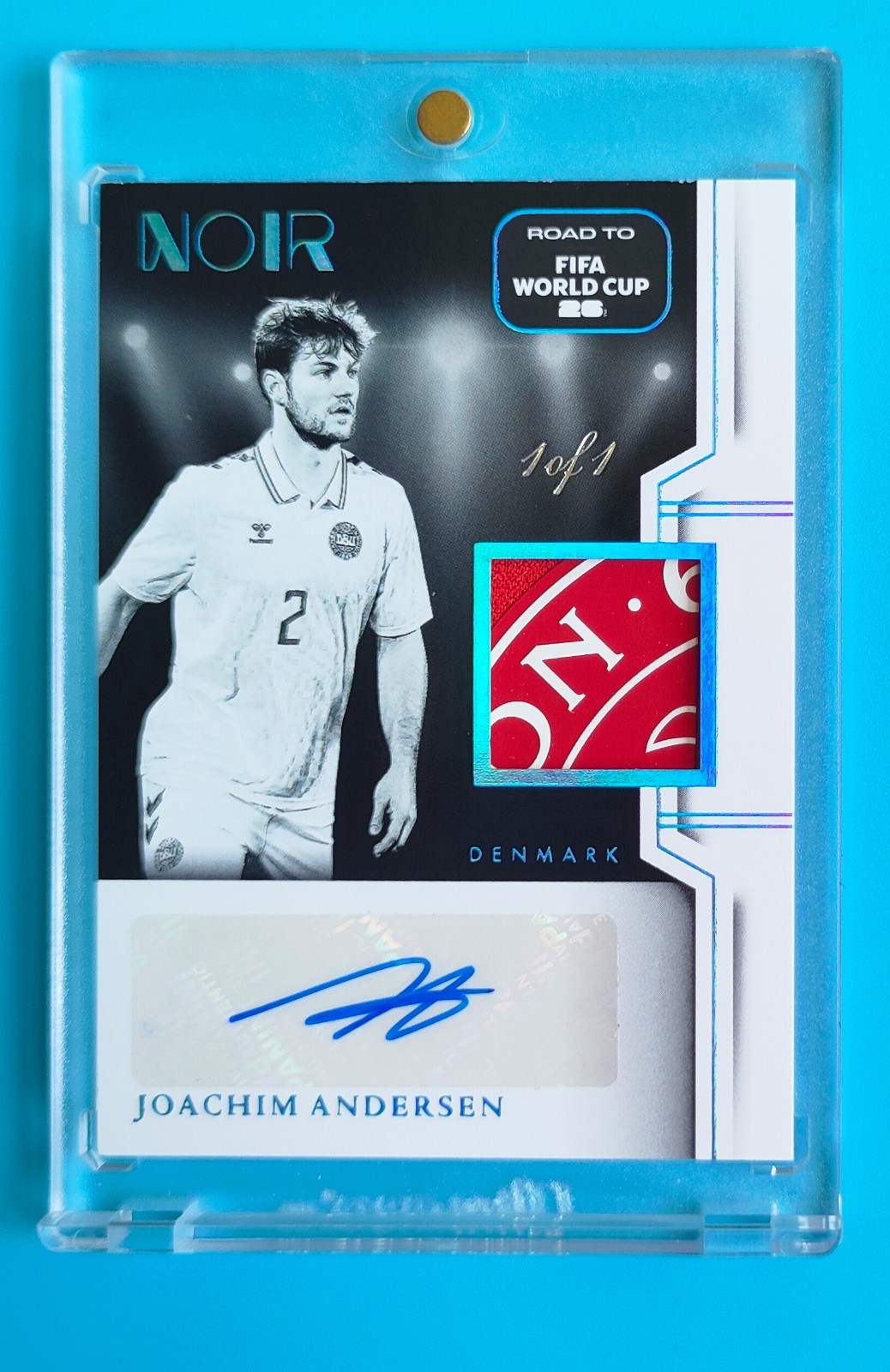2024-25 Panini Noir Denmark Joachim Andersen Patch Auto 1/1