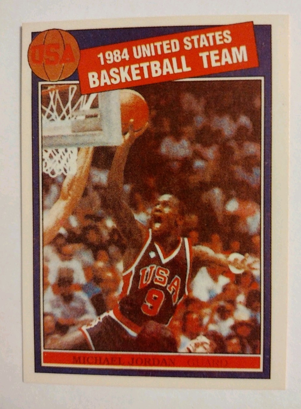 1984 Michael Jordan USA Olympic Team Pink Back Rookie Card RARE Bulls