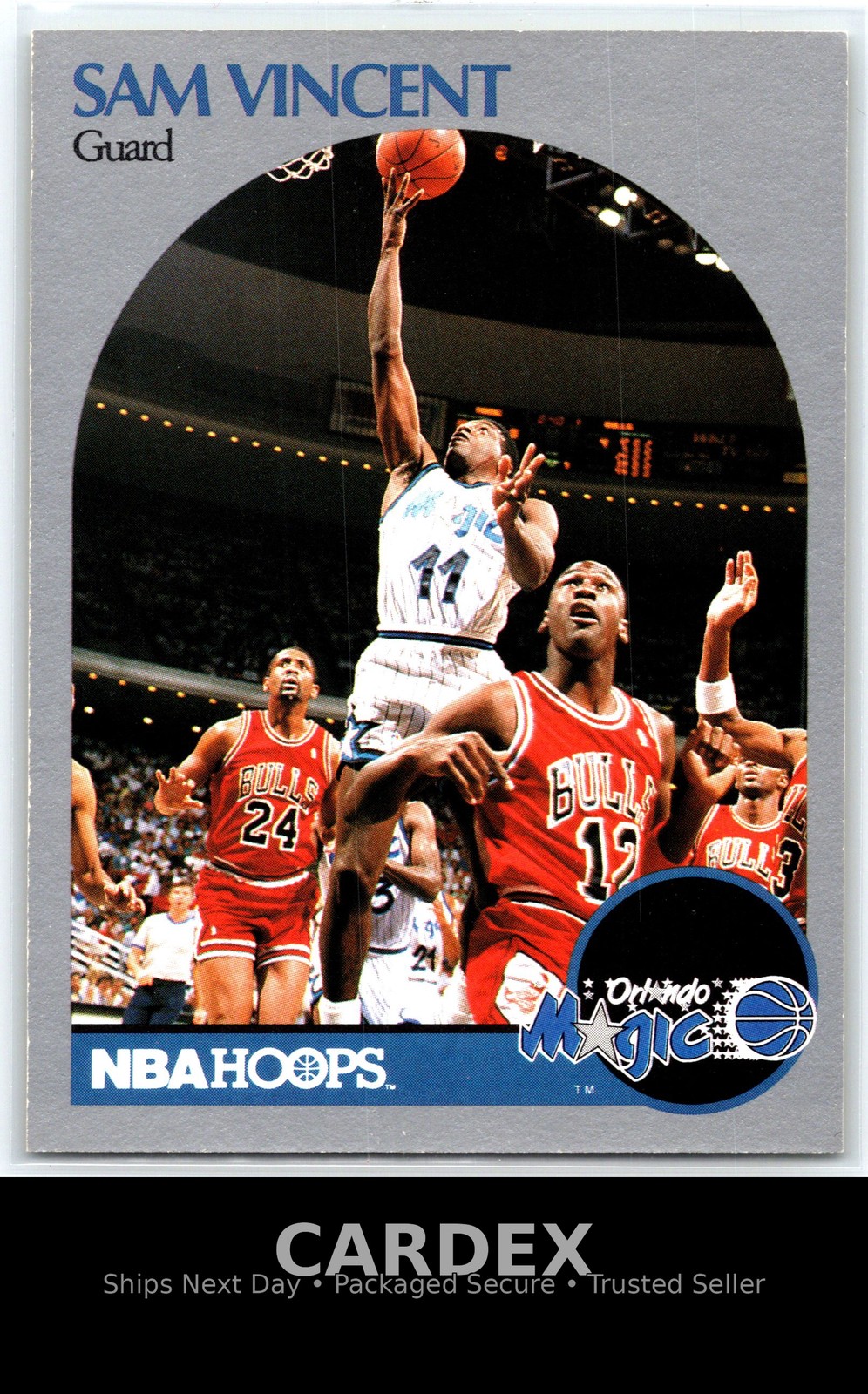1990-91 Hoops #223a Sam Vincent Vincent/ Michael Jordan wearing #12 jersey
