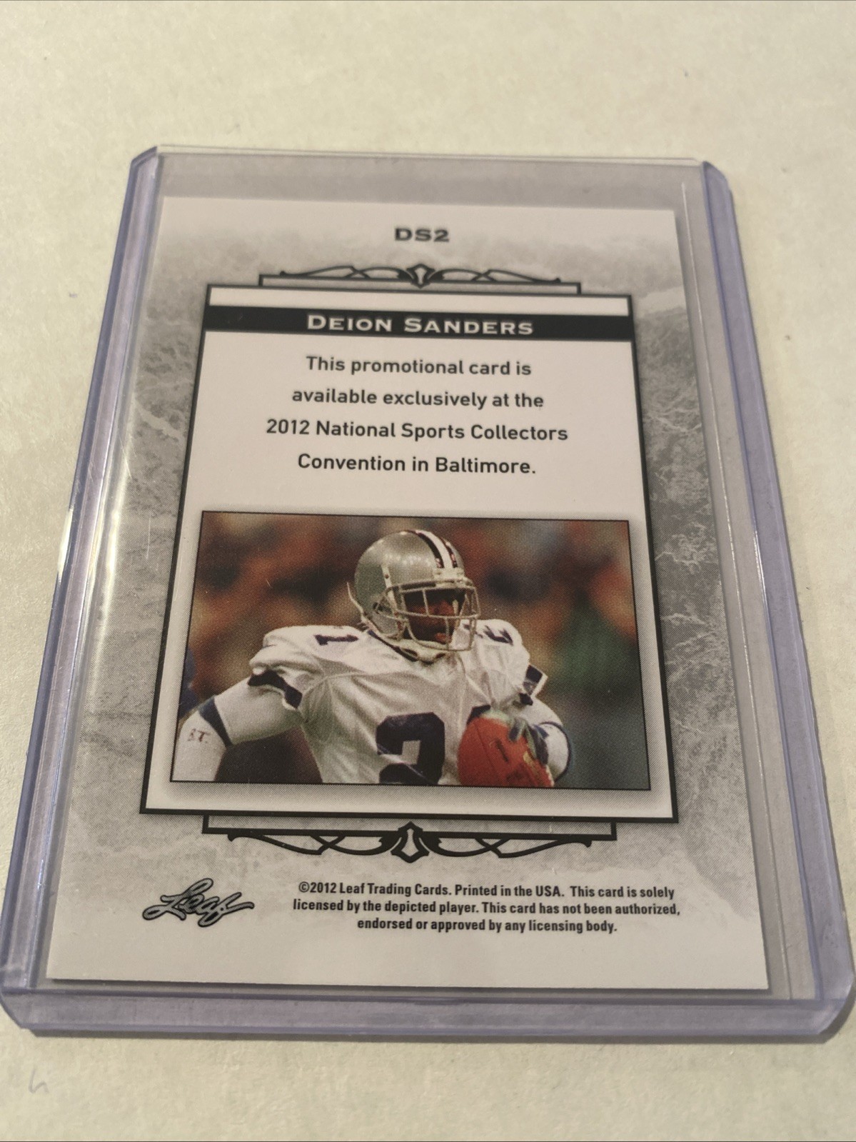 Deion Sanders 2012 Leaf National Convention Promo Card #DS2 Free Shipping