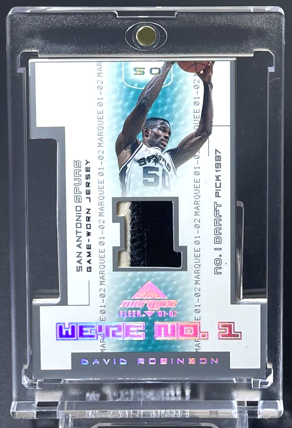 David Robinson 2001-02 Fleer Marquee We’re Number One Jersey Patch Spurs HOF SSP