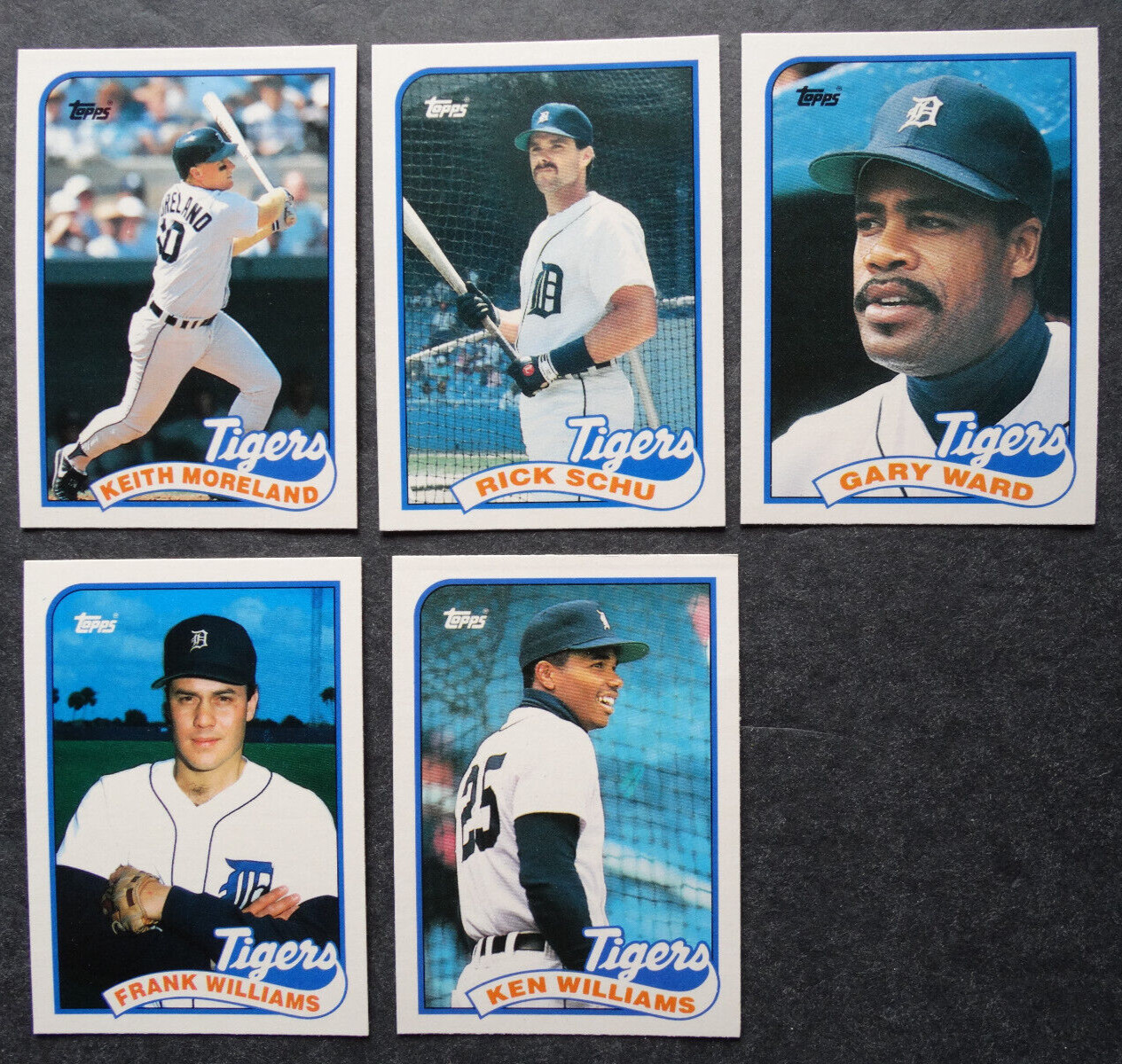 1989 Topps Traded Detroit Tigers Team Set of 5 Baseball Cards