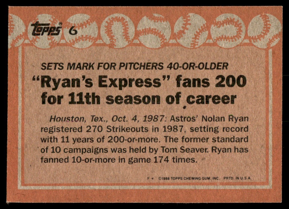NOLAN RYAN 1987 TOPPS COINS #40