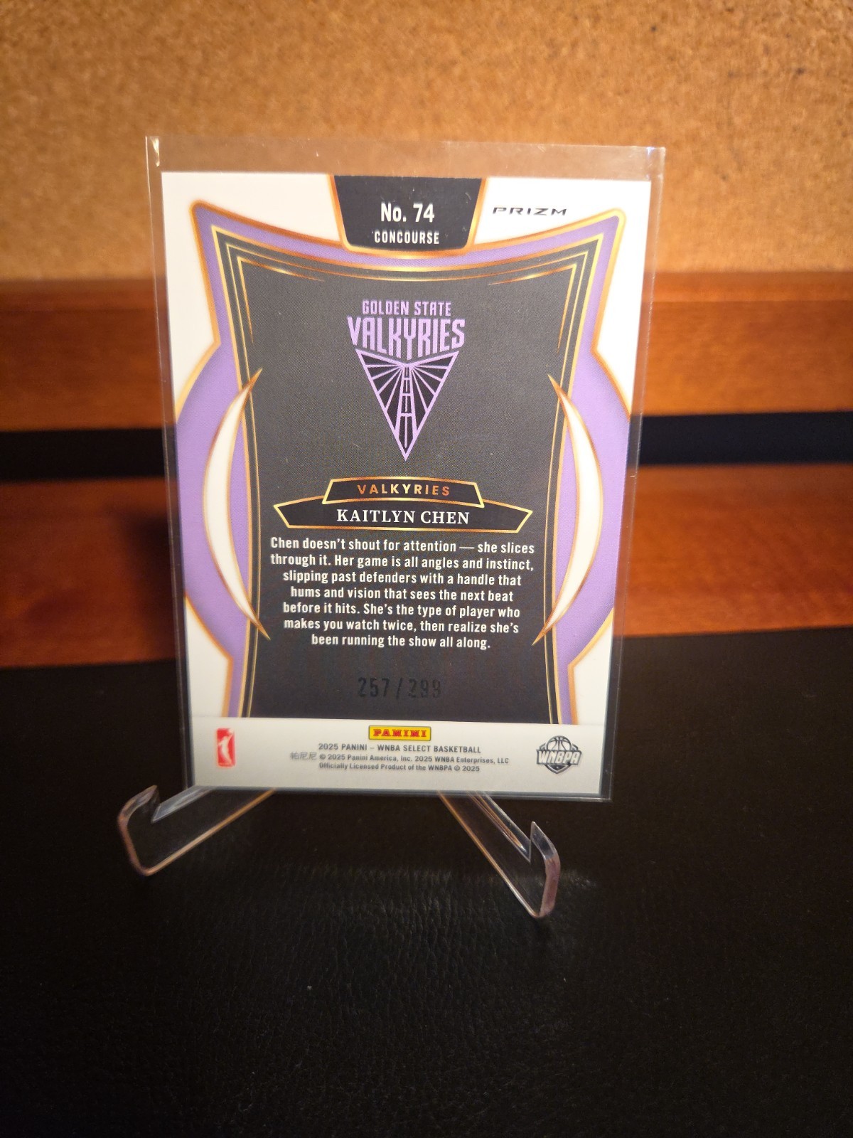 2025 WNBA Select KAITLYN CHEN Concourse Rookie Red Cracked Ice 257/299 #74
