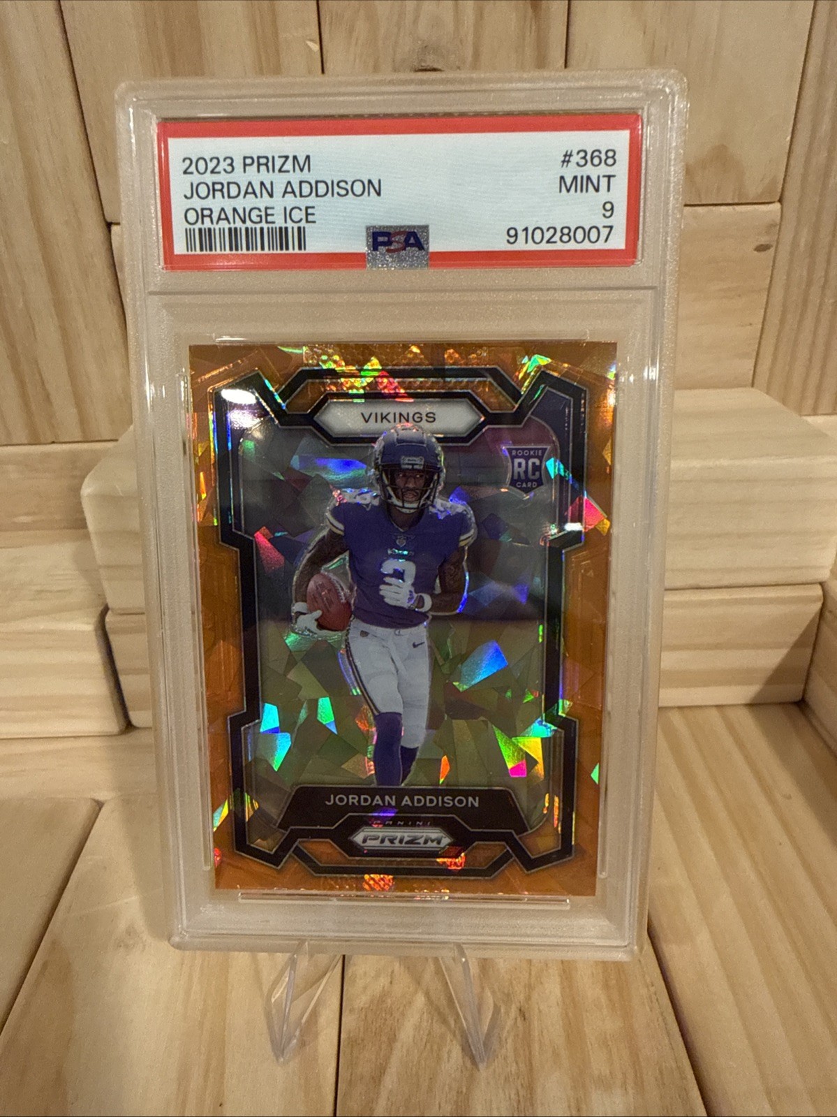 2024 Prizim Jordan Addison Orange Ice Rooki Card Graded PSA 9