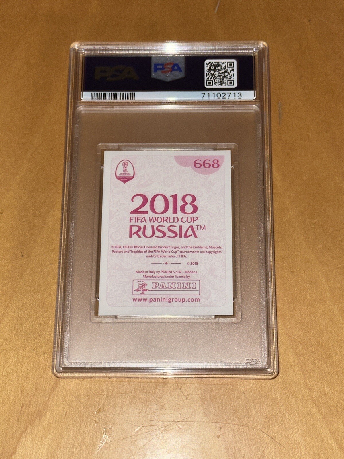 💎2018 PELE Panini World Cup Legends Pink Back Gold Foil Refractor PSA 10 prizm