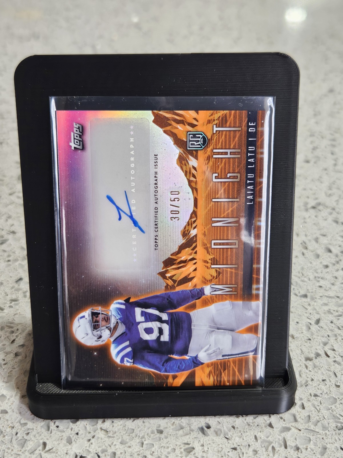 2024 Topps Midnight Laiatu Latu RC Rookie Horizon Dusk SP /50 Auto