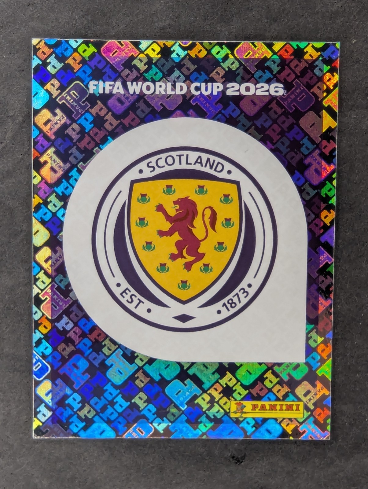 Panini FIFA World Cup 2026 Scotland Logo Foil Sticker SCO 1 Rare Shiny