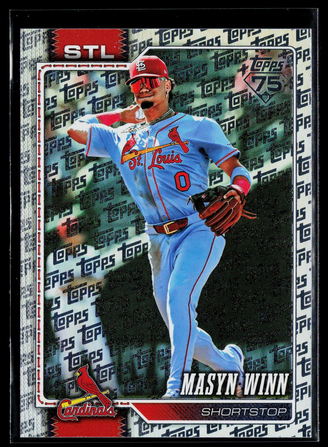 2026 Topps #526 Masyn Winn Topps Foil Pattern