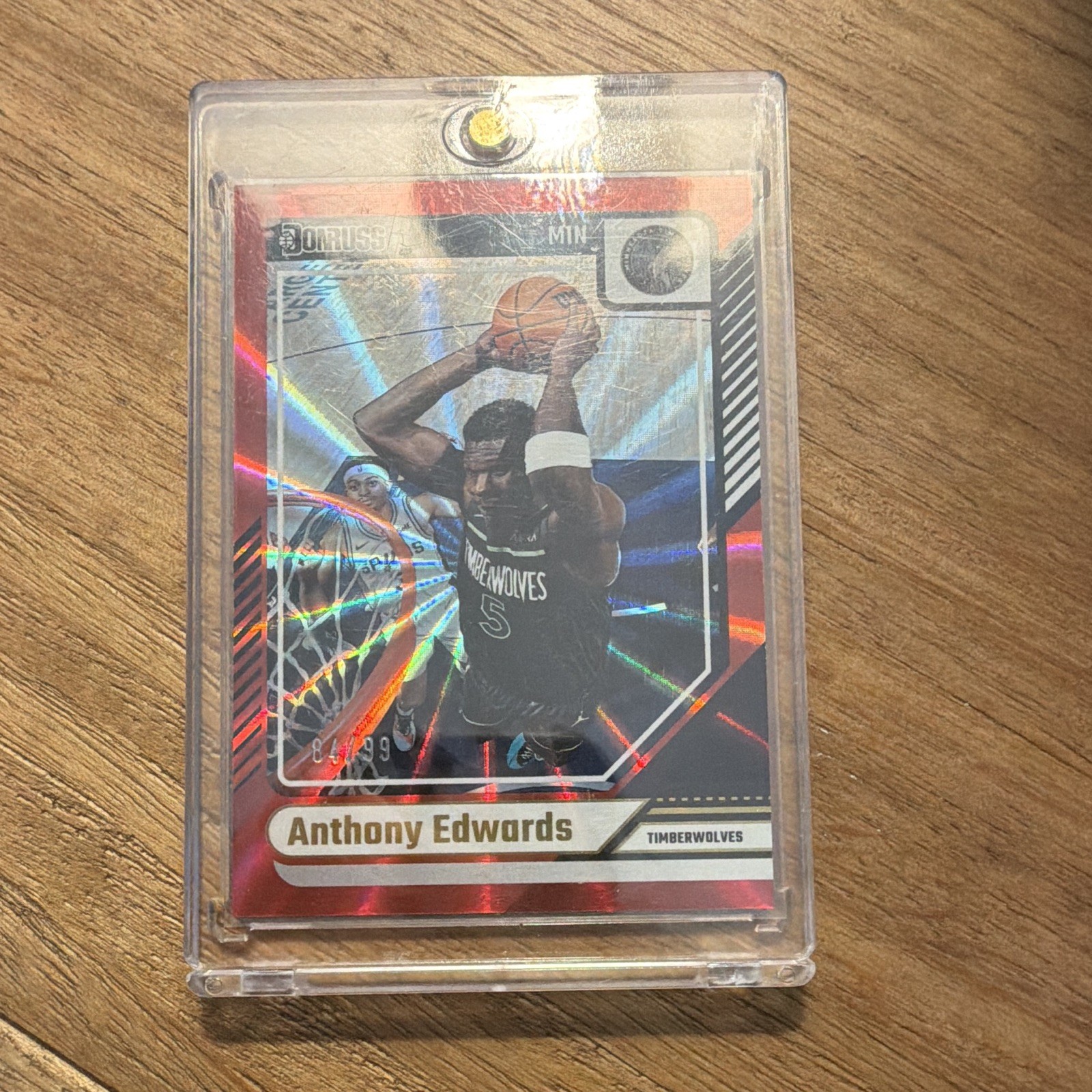 Panini 2024-25 Donruss Anthony Edwards Timberwolves #165 Holo Red Laser /99