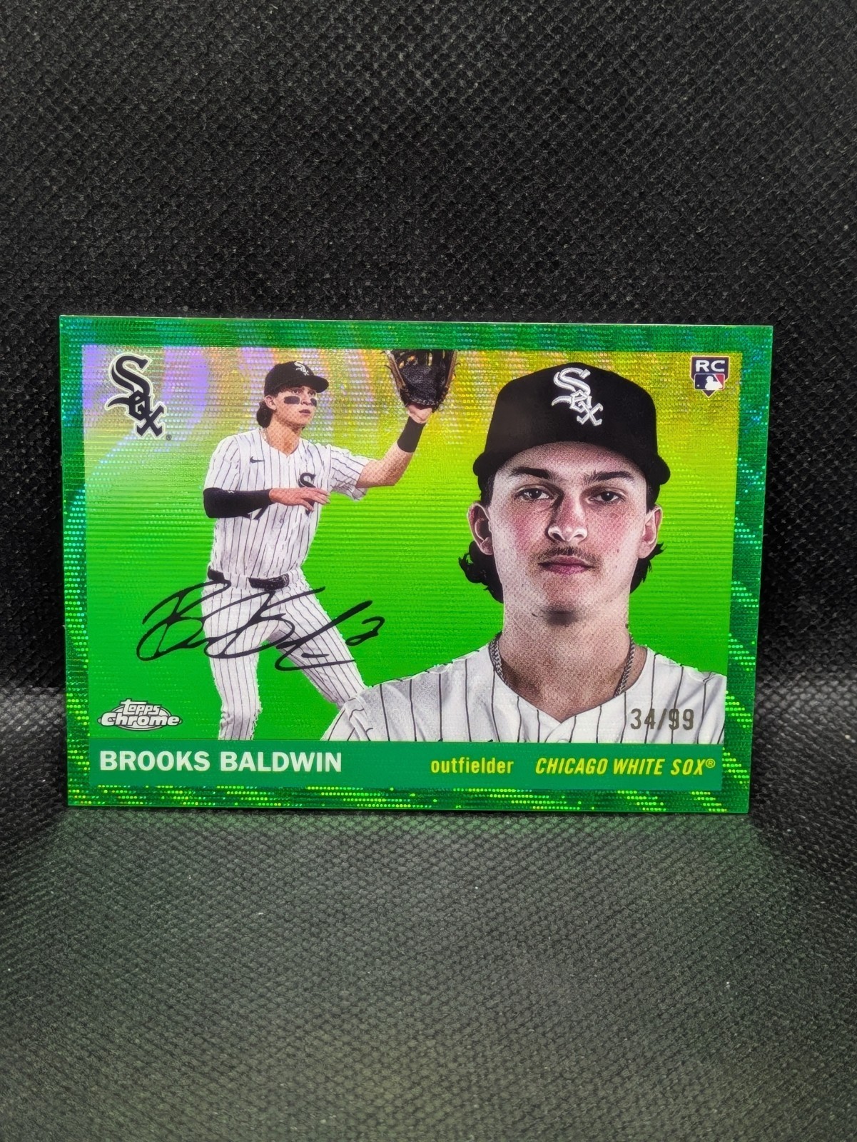 2025 Topps Chrome Platinum Brooks Baldwin Green Wave Refractor Auto /99 RC #252