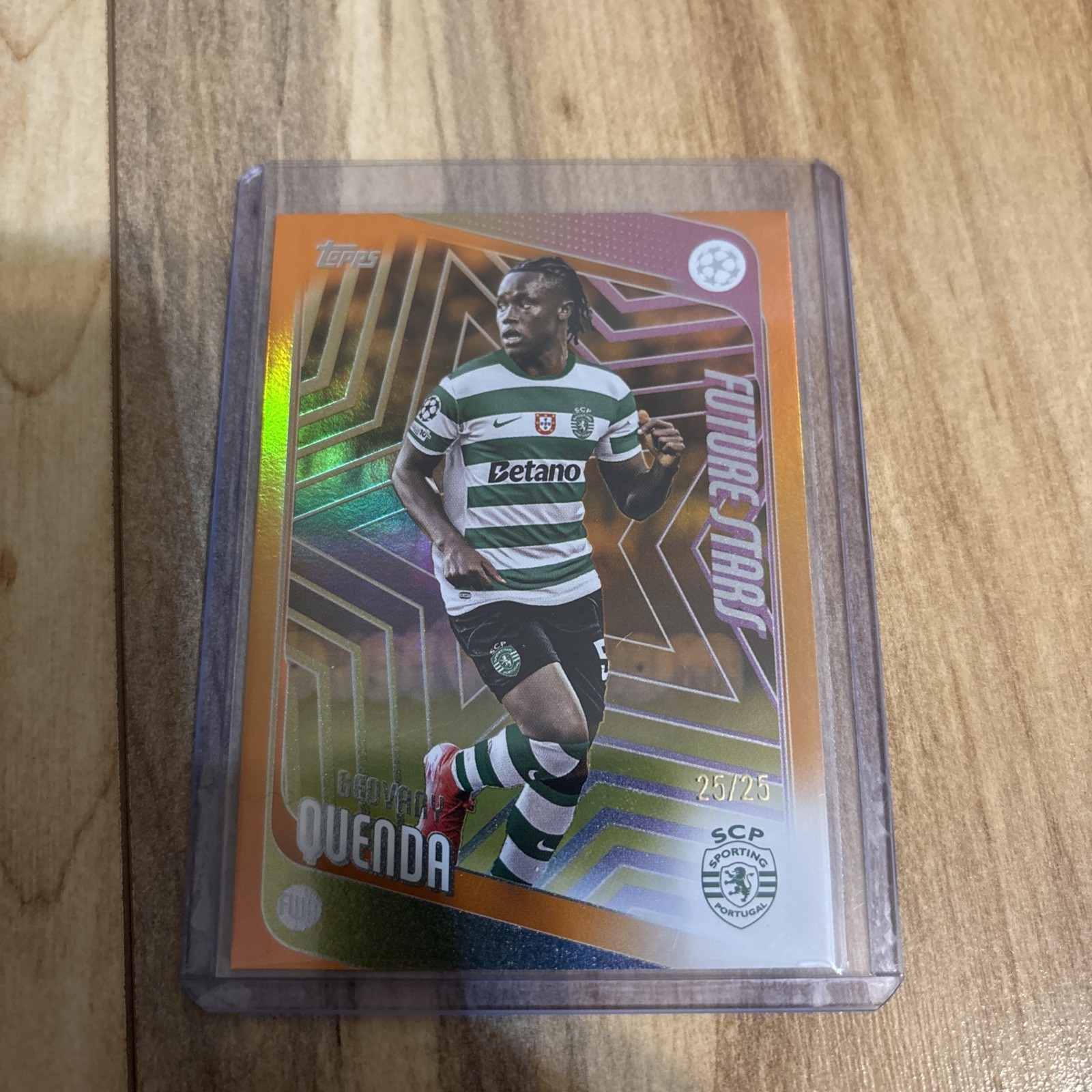 2025-26 Topps Chrome UEFA CC Geovany Quenda Orange Refractor Future Stars #/25