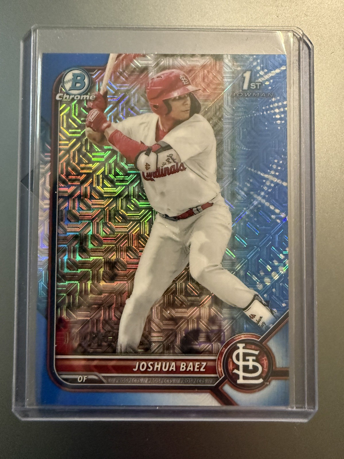 Joshua Baez 2022 Bowman Chrome MOJO Blue Refractor #/150 1st Bowman Cardinals