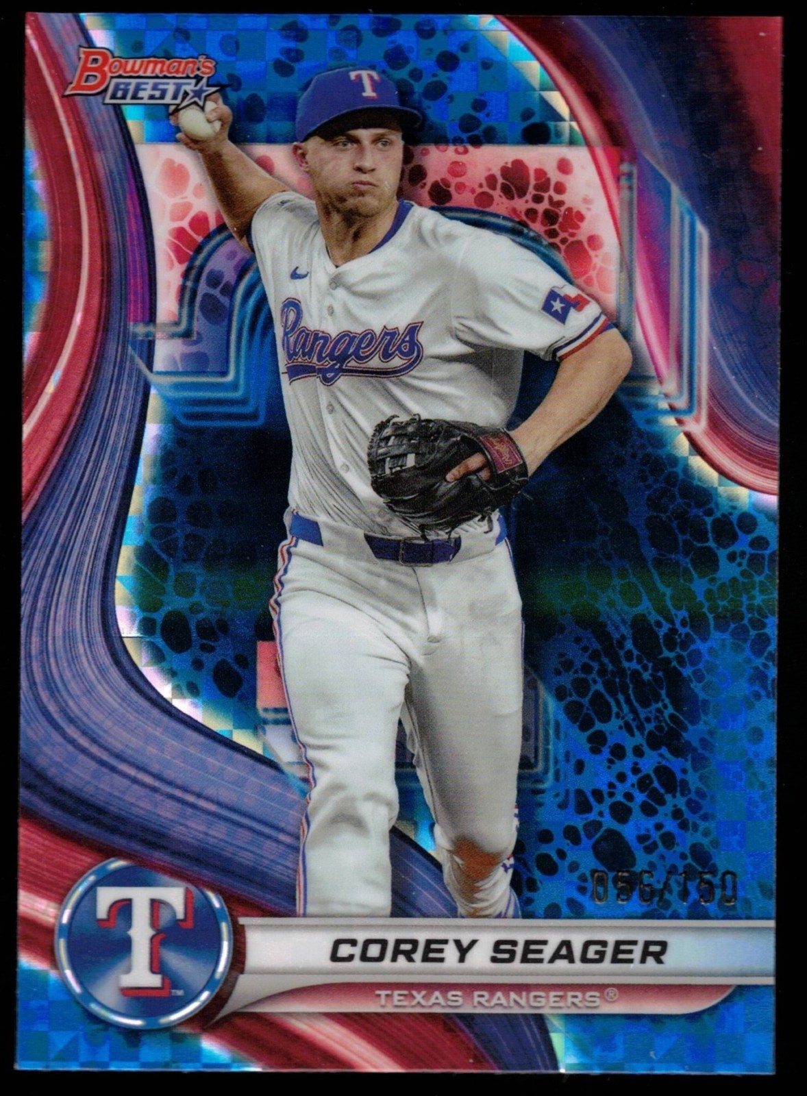 Corey Seager – 2024 Bowman’s Best Blue X-Fractor /150 #67 FREE SHIPPING!!