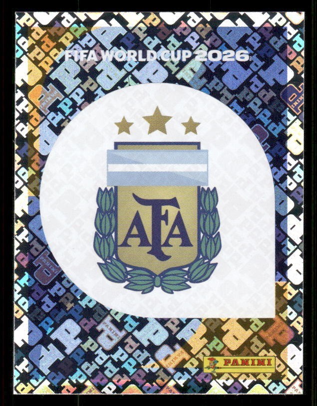 2026 USA Fifa World Cup Panini Sticker Holo Foil Logo Badge ARGENTINA ARG1