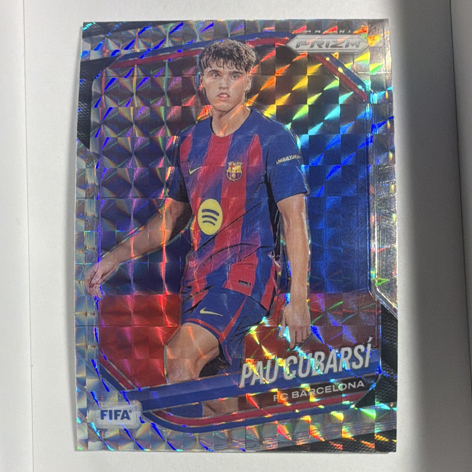 Panini Prizm FIFA Soccer 2025-26 Prizm Parallel #246 Pau Cubarsi Barcelona