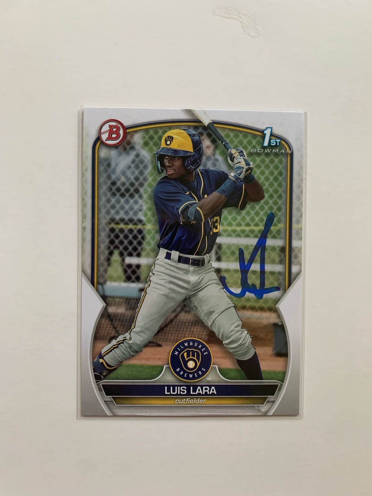 2023 Topps Bowman 1st Luis Lara Signed Autographed #Bp-100 Paper Brewers QTY