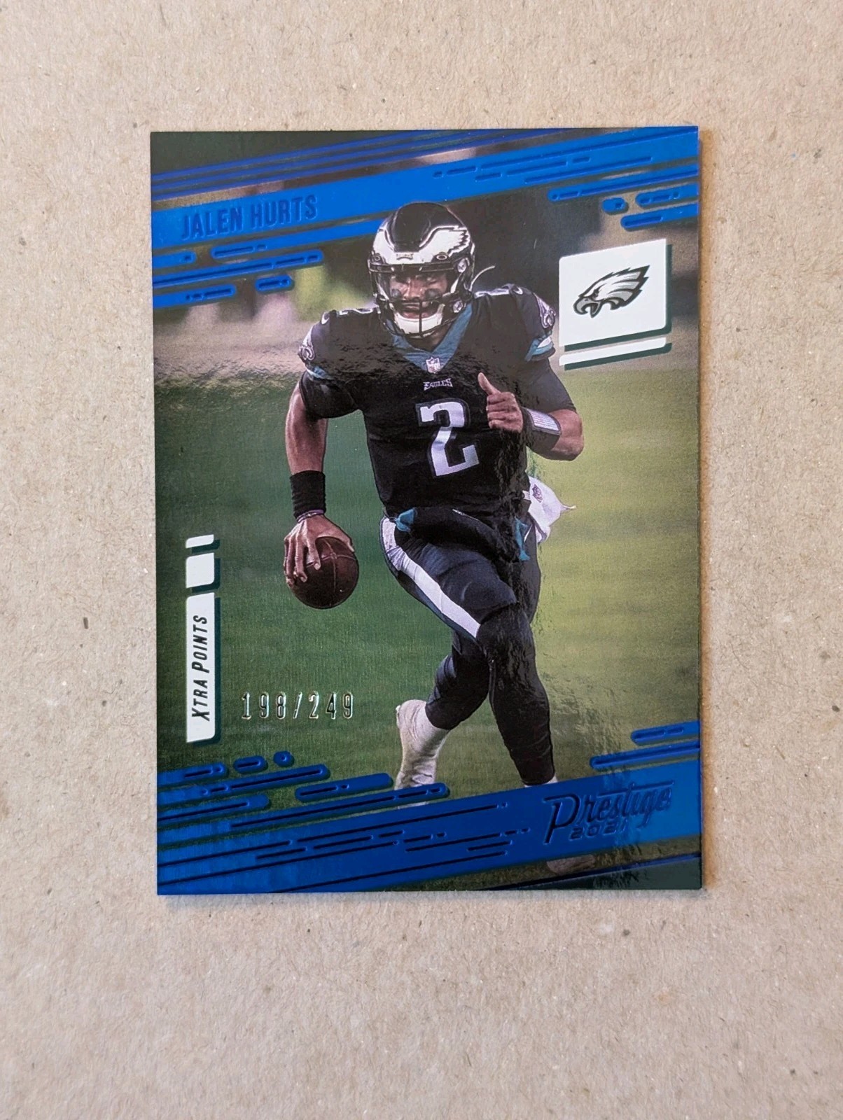 2021 Panini Prestige – Jalen Hurts #109 Xtra Points Premium Blue /249