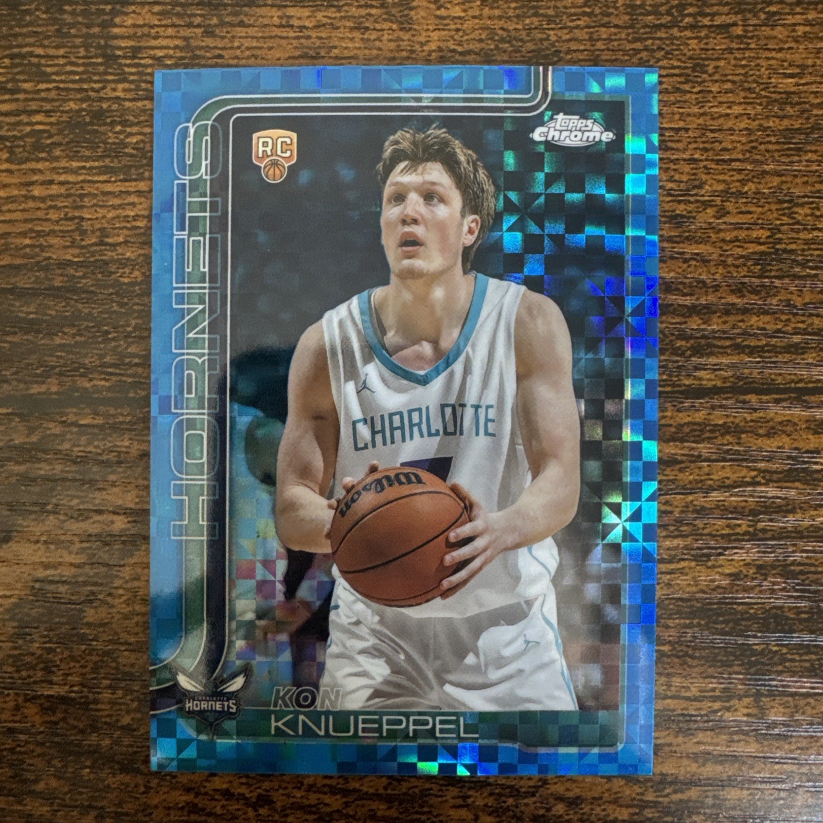 2025 Topps Chrome – Kon Knueppel #254 Blue X-Fractor RC