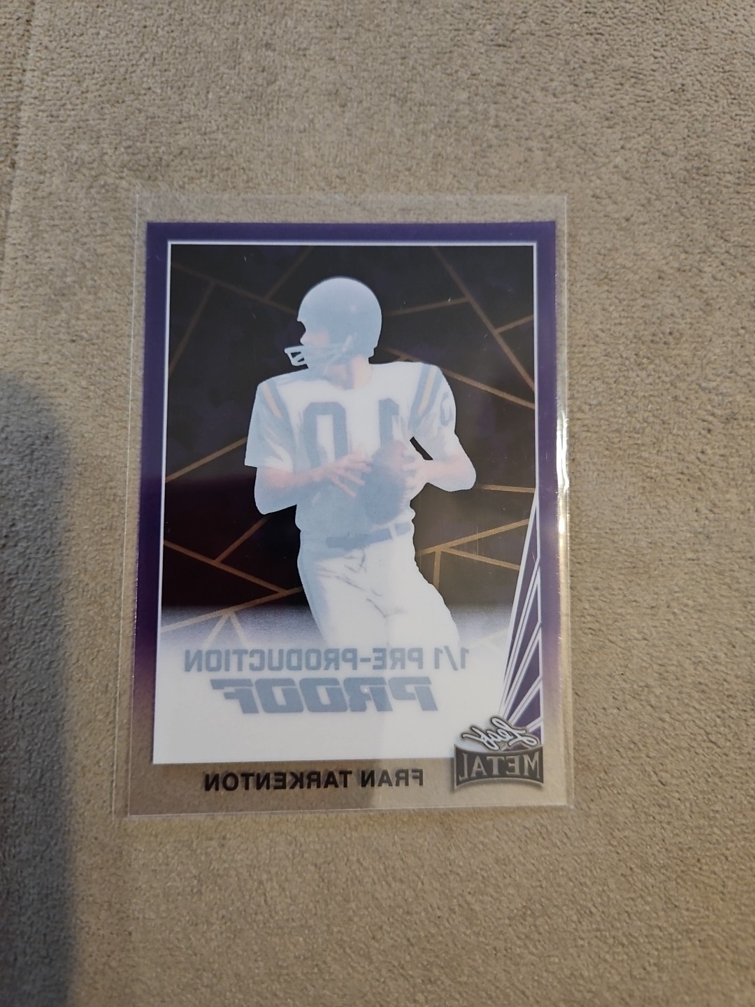 2024 Leaf Collective Fran Tarkenton 1/1 Pre-Production Proof PURPLE COLOR MATCH!
