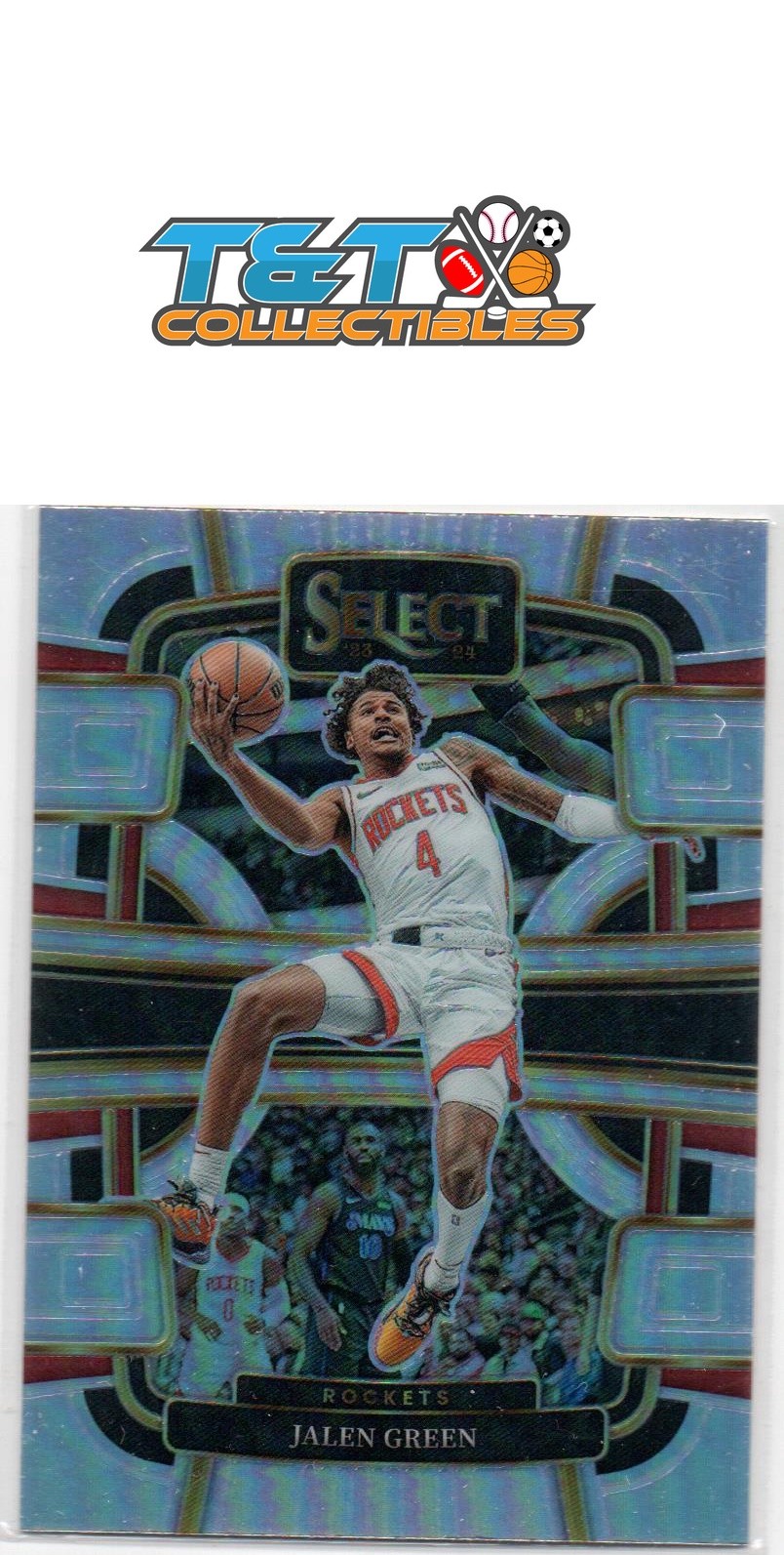 Jalen Green 2023-24 Panini Select Silver Prizms #42 Houston Rockets 78