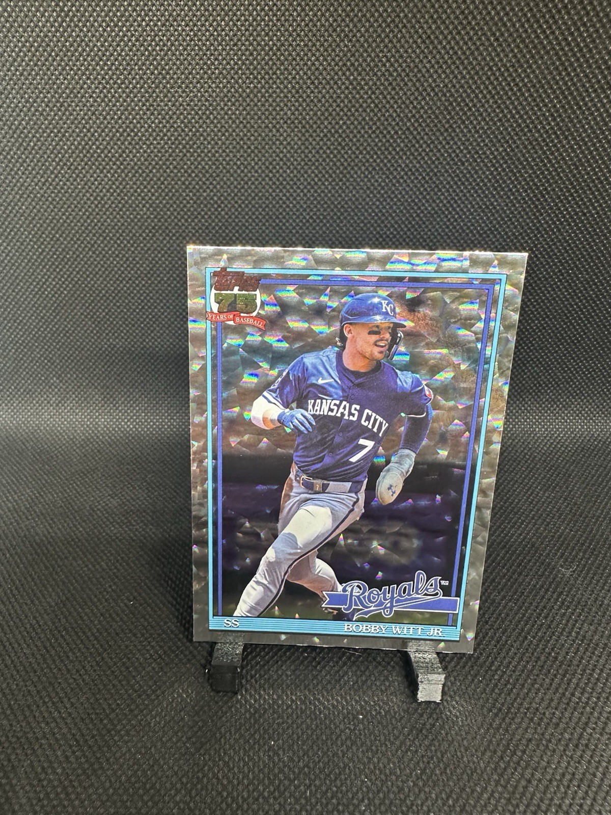 2026 Topps Series 1 Bobby Witt Jr. Crackle Foil Refractor Royals T91-3