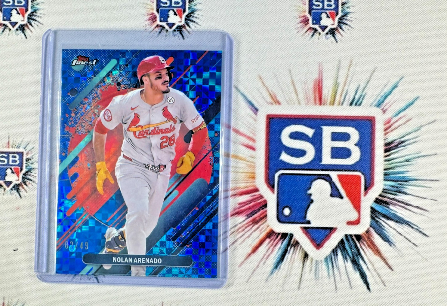 2025 Topps Finest Nolan Arenado Rare Blue Xfractor Refractor /49