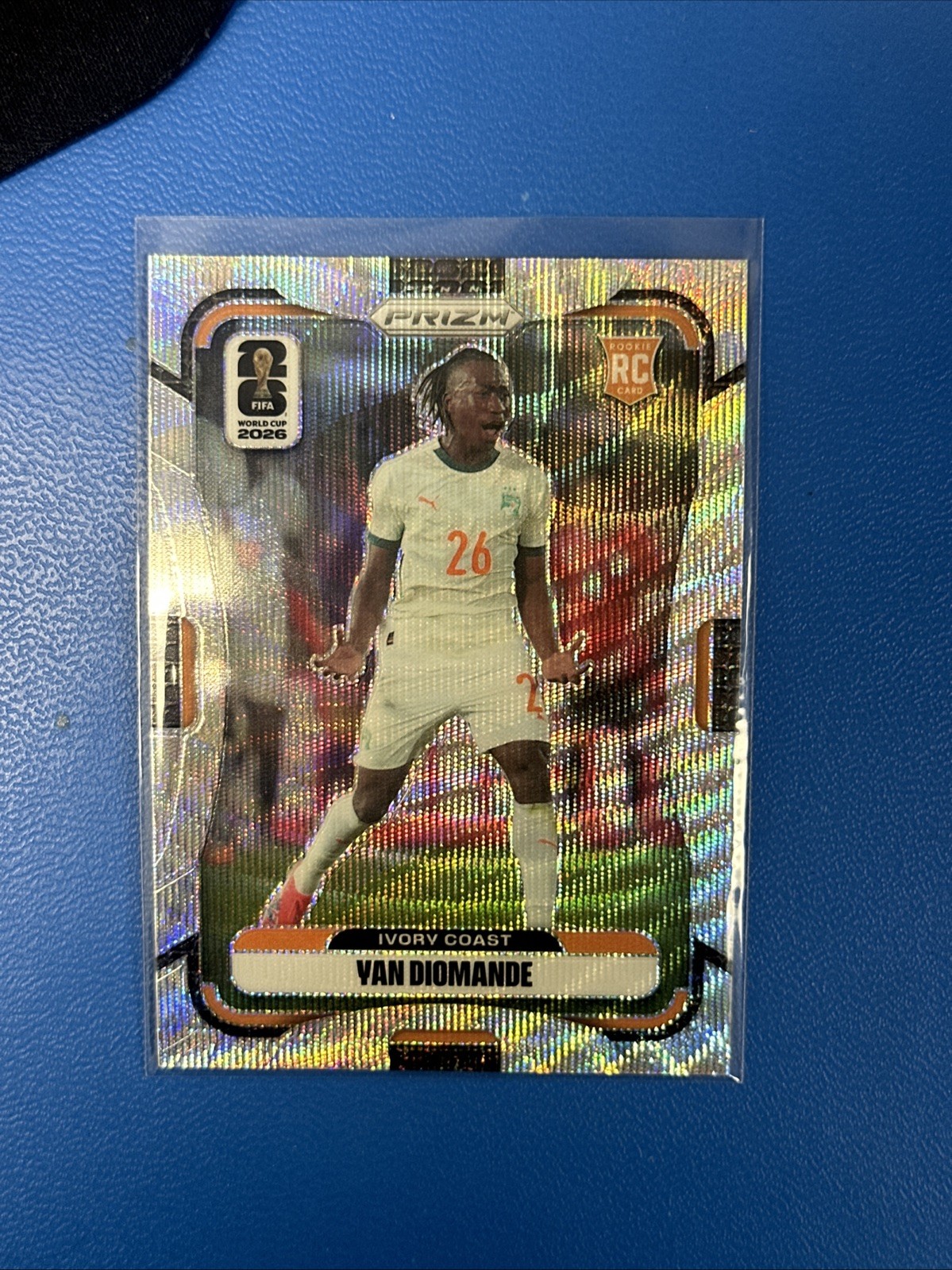 2026 FIFA World Cup Prizm Yan Diomande Silver Wave Rookie