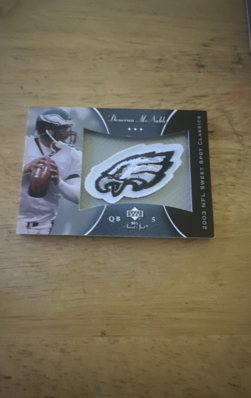 2003 Upper Deck Sweet Spot – Classics Embroidered Patch Donovan McNabb Team Logo