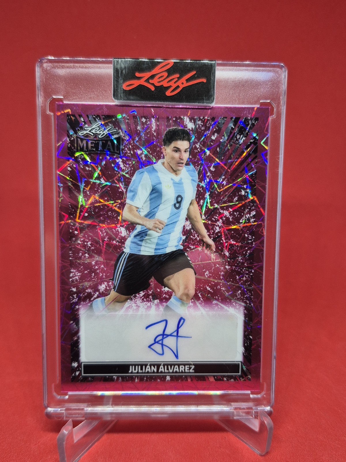 2026 Leaf Glory Of Game Julian Alvarez Auto 2/5 Metal Autograph
