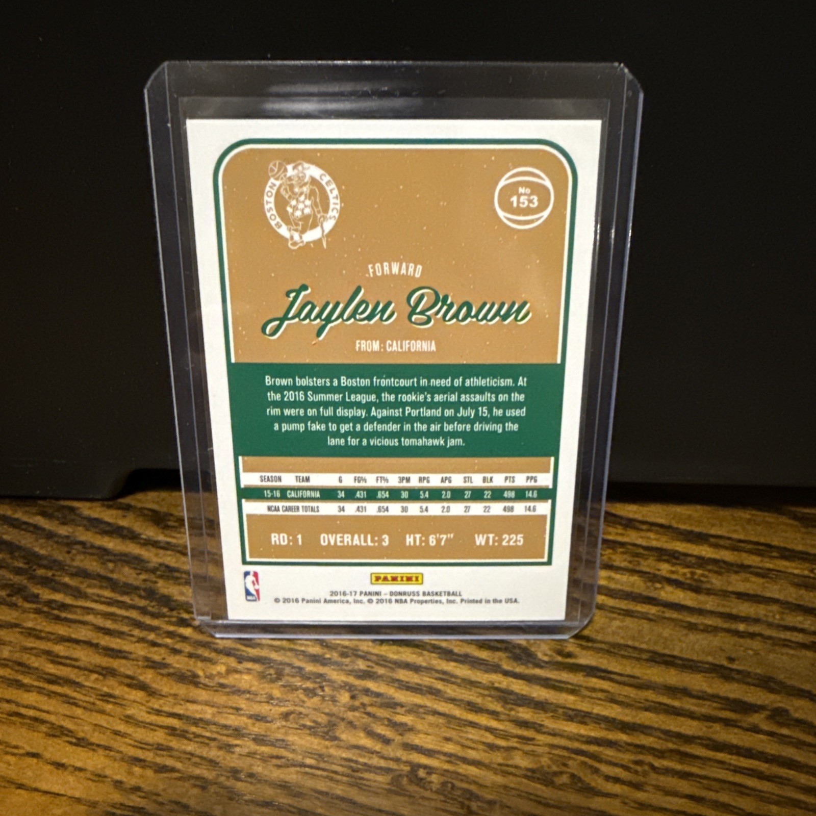 2016-17 Panini Donruss – Rookies Jaylen Brown #153 Holo Red Laser /99 (RC)