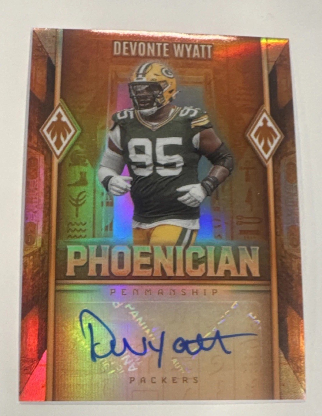 DEVONTE WYATT AUTO 25’ Panini Phoenix Phoenician Penmanship – Green Bay Packers