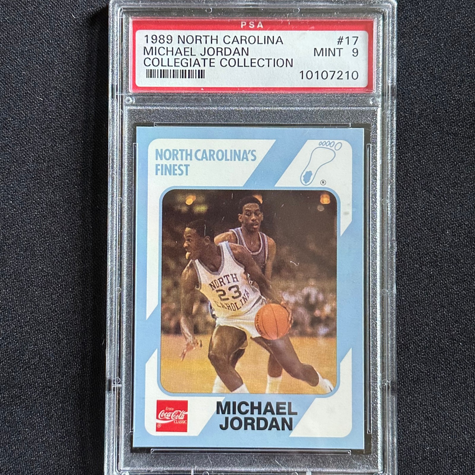 1989 Collegiate Collection North Carolina’s Finest #17 Michael Jordan PSA 9