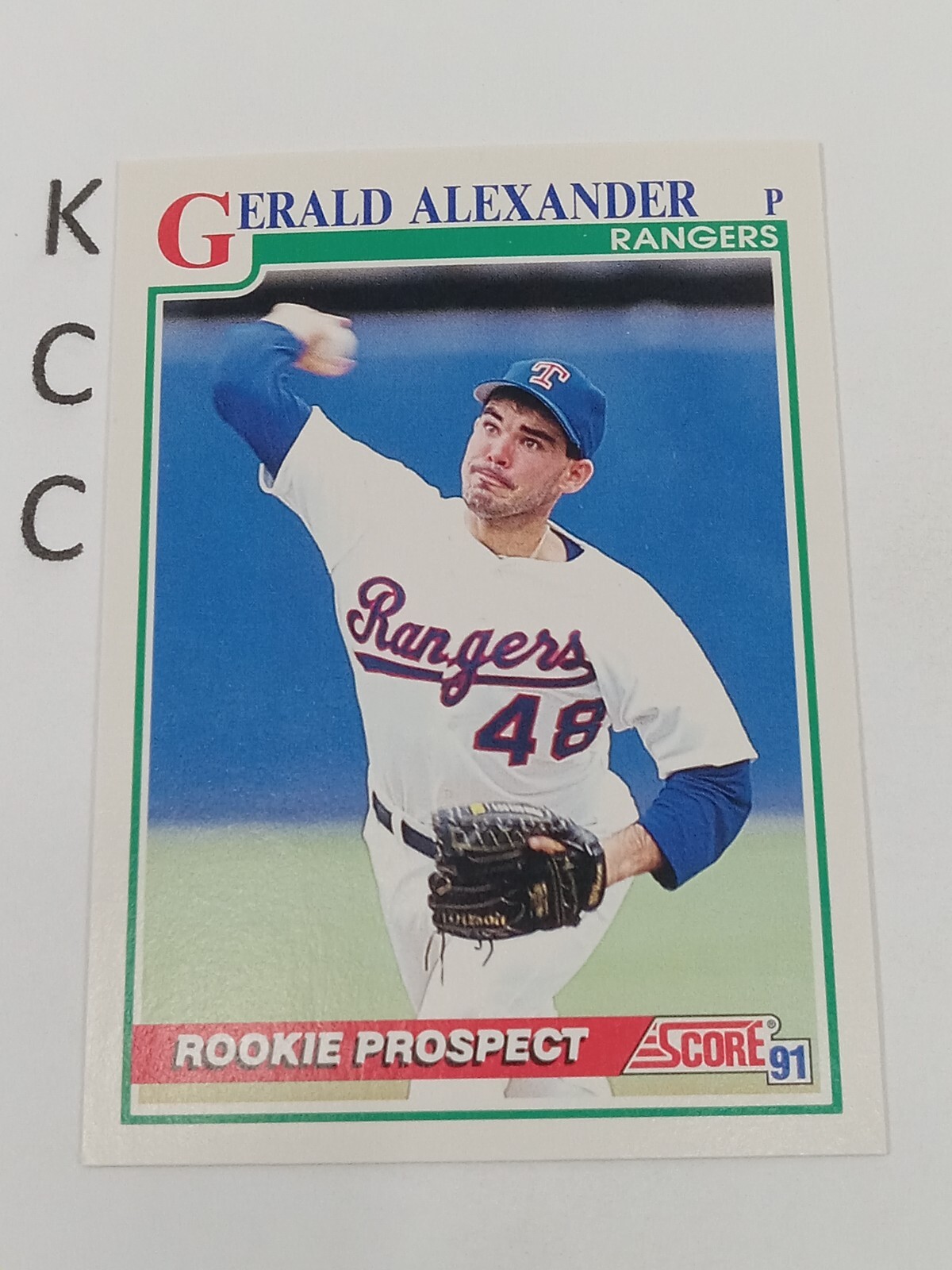 1991 Score Baseball Rookie Prospect #733 Gerald Alexander Texas Rangers